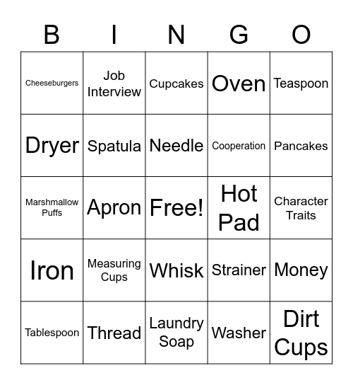 Teen Life Bingo Card