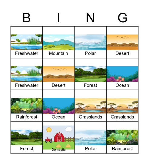 Habitat Bingo Card