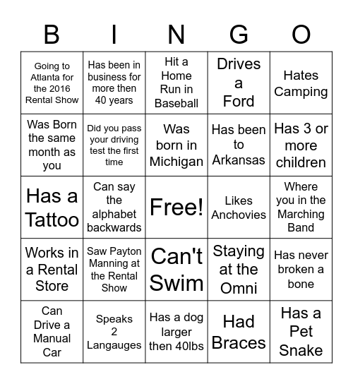 ARAM Bingo Card