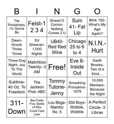 Total-Quiz.com presents Radio Bingo: Count On It Bingo Card