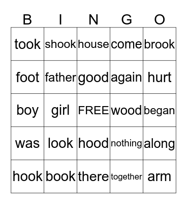 Whistle for Willie Bingo Card