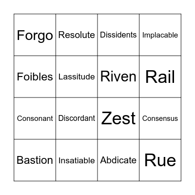 Ms. Katz' Party Bingo Card