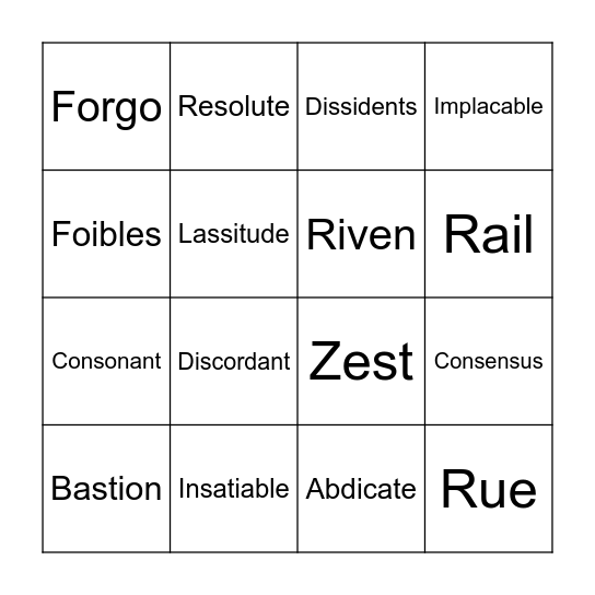 Ms. Katz' Party Bingo Card