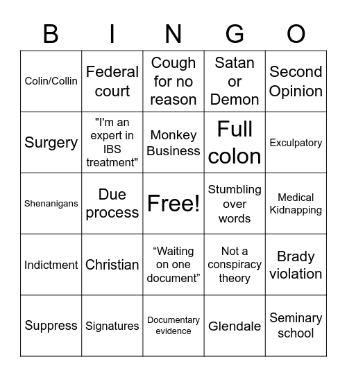 Sharlena Trial Bingo Card