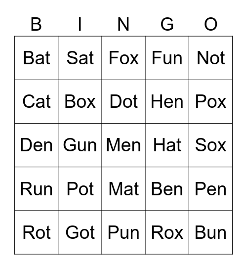 Candy Day Bingo Card