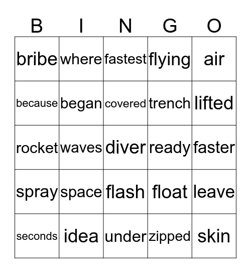 Lesson 46 Bingo Card
