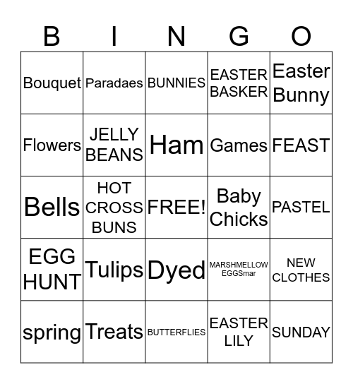 EASTER BINGO Card