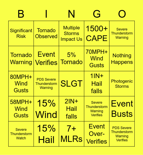 Em See's SLGT Bingo Card Bingo Card