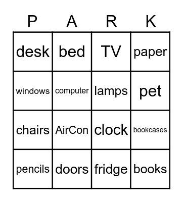 Sample Bingo Card