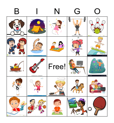 Go for it! Bingo Card