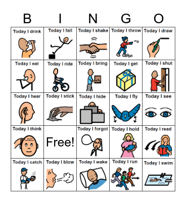 irregular verbs bingo Card
