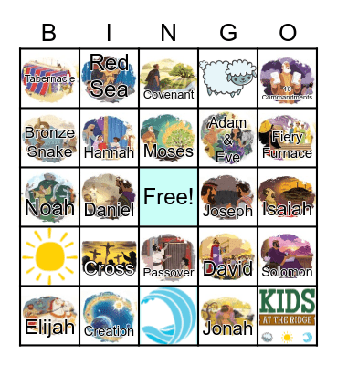 Kids at the Ridge Bingo Card