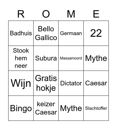 Caesar in Nederland bingo Card