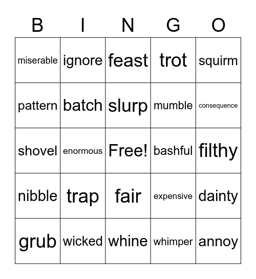 FUN FRIDAY ACTIVITY Bingo Card