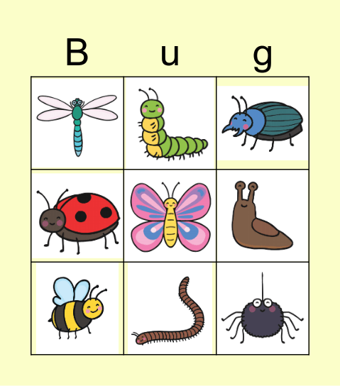 Bug Bingo Card