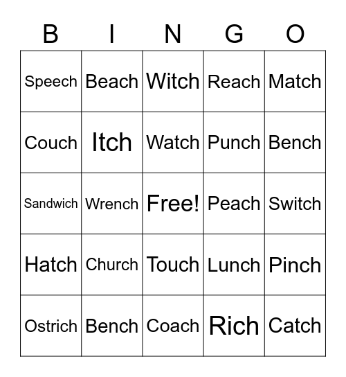CH BINGO Card