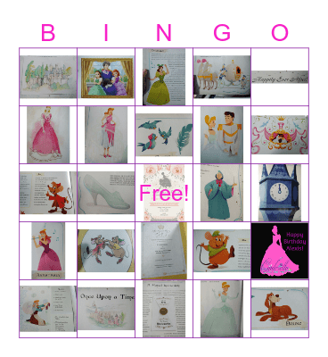 CINDERELLA Bingo Card