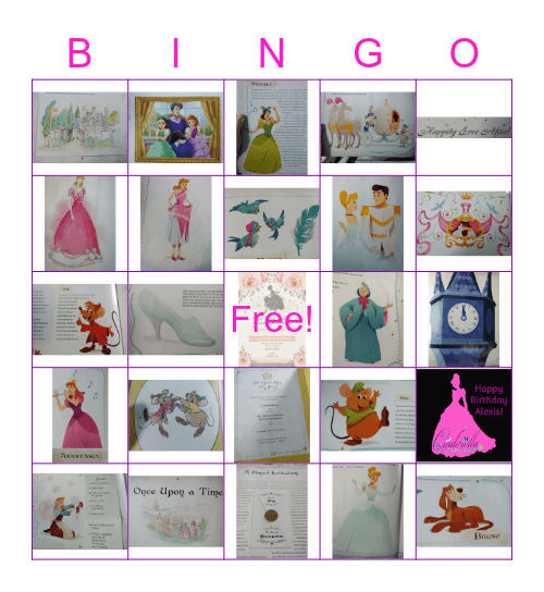 CINDERELLA Bingo Card
