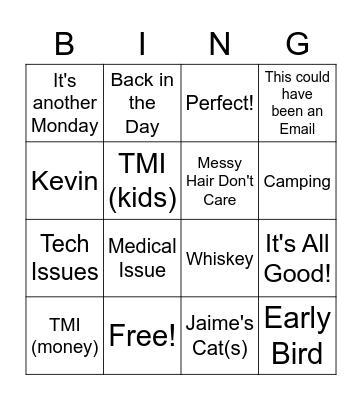 Huddle Bingo Card