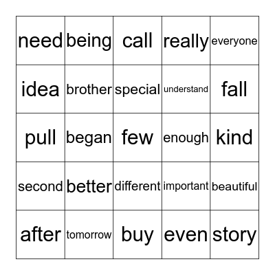Unit 7 Week 2, Week 3, Week 4 Bingo Card