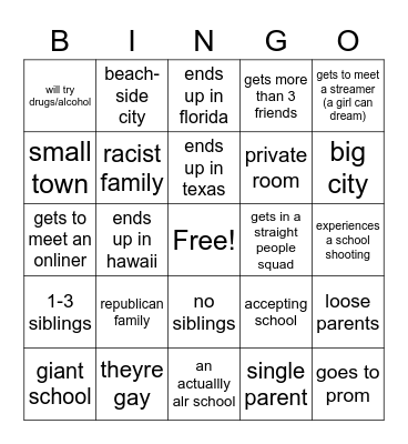 nora in america Bingo Card