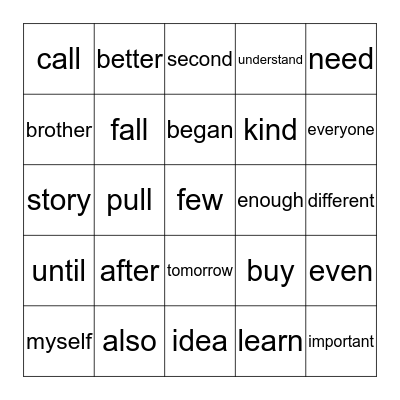 Unit 7 Week 2, Week 3, Week 4 Bingo Card