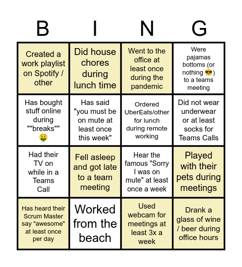 CSP - Bingo 1 Bingo Card