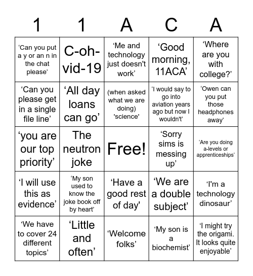 Cassey Bingo Card