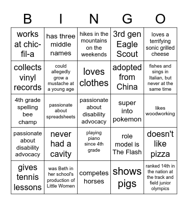 YLOK  2021 Bingo Card