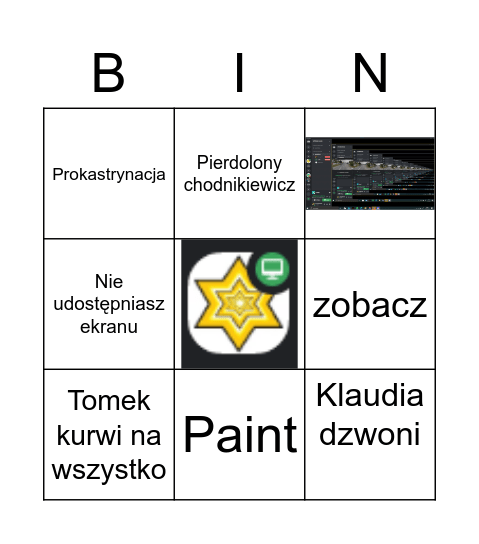 Discordowe Bingo Card