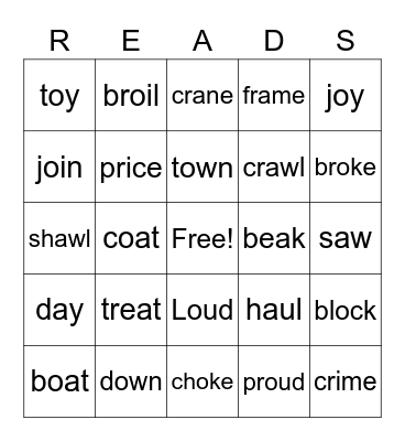 Reading Is Fun Bingo Card