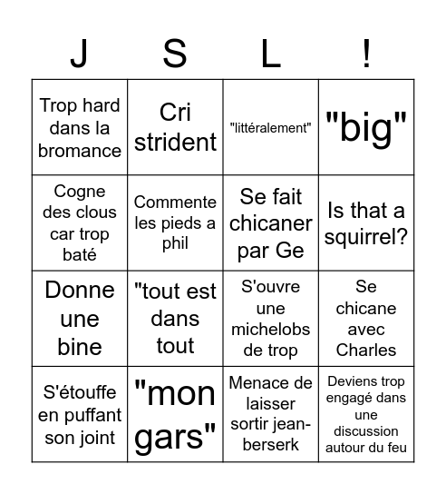 Le bingo a JS Bingo Card