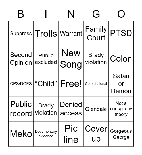 Sharlena Trial V2 Bingo Card