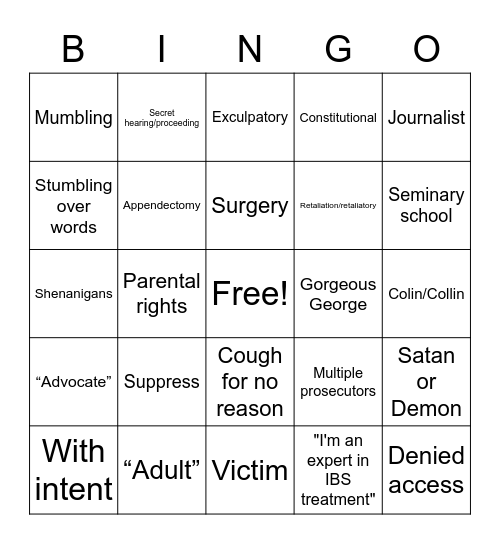 Sharlena Trial V2 Bingo Card