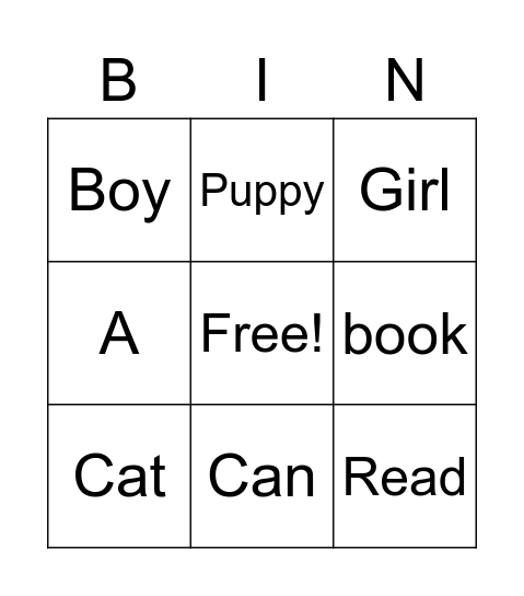 unit 2 Bingo Card