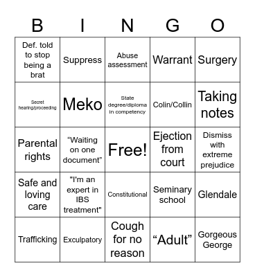 Sharlena Trial V3 Bingo Card