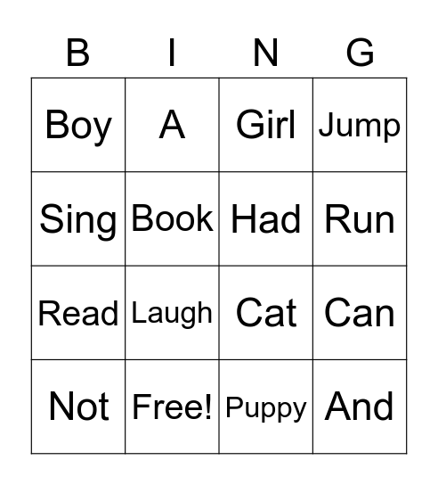 unit 3 Bingo Card