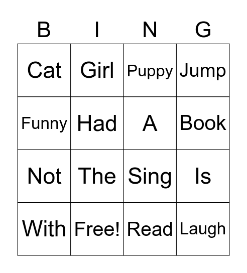 Unit 4 Bingo Card