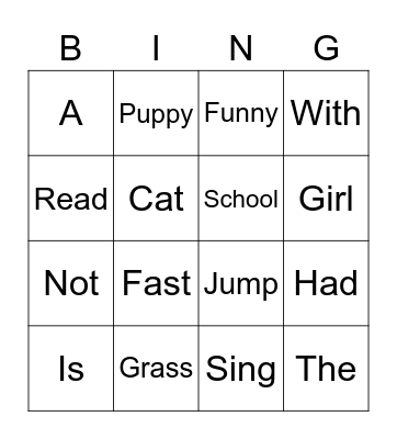 Unit 5 Bingo Card