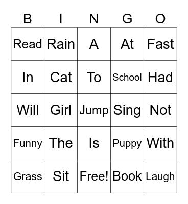 Unit 6 Bingo Card