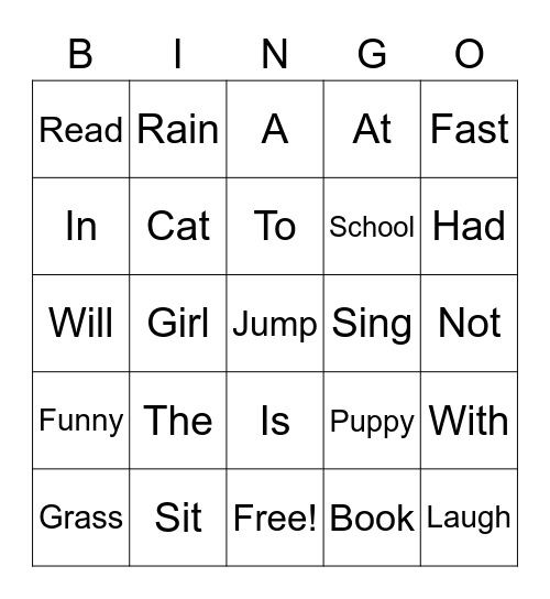 Unit 6 Bingo Card
