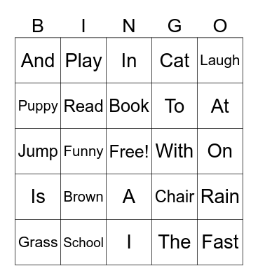 Unit 7 Bingo Card