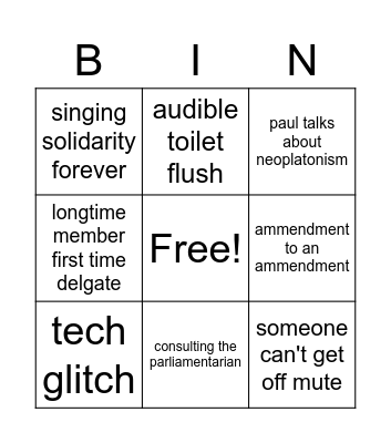 BCGEU BINGO FUN WOW Bingo Card
