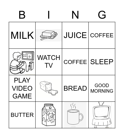 Name: ______________ Date: __________ Bingo Card