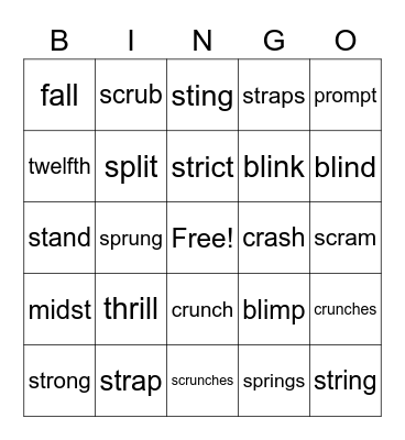 Wilson Bingo Card