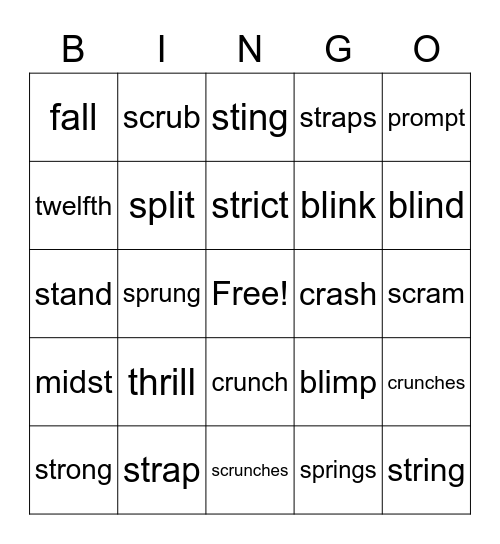 Wilson Bingo Card