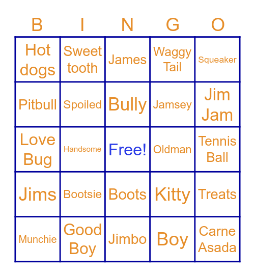 Jimi Bingo Card