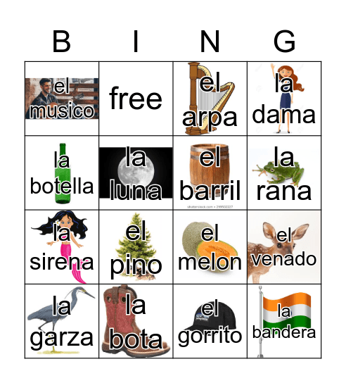 Loteria Mi Pueblito Bingo Card