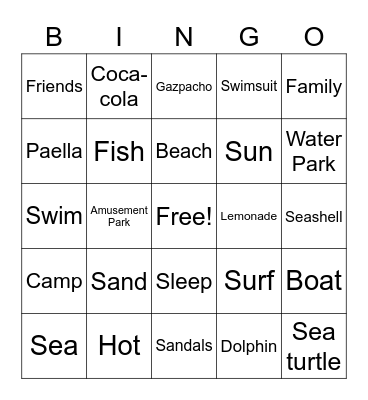 SUMMER FUN! Bingo Card