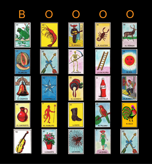 HAUNTED LOTERIA Bingo Card